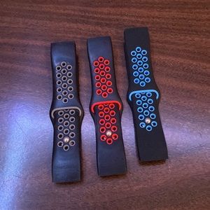 FitBit Band for Charge 4 / Fitbit Charge 3 / Charge 3 SE Black Grey/Red/Blue